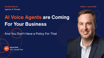 blue image with AI Agents are coming for your business and Aaron Pritz headshot 