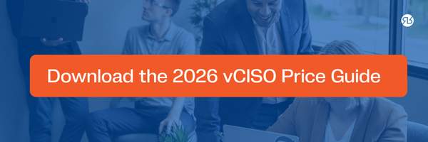 Banner with prompt to download the 2026 vCISO Price Guide from Reveal Risk