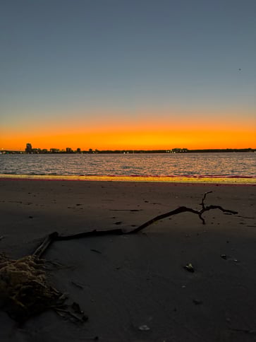 A Florida Sunset on the beach